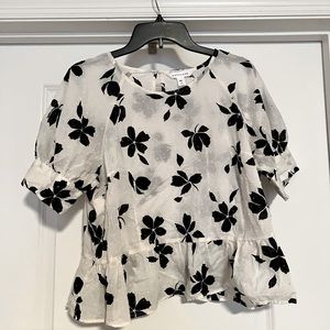 Popsugar Sheer Floral Cropped Top